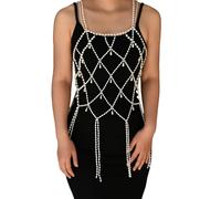 Multipurpose Layer Pearls Body Jewelry Handcraft Braided Chain Fashion Accessory For Weddings Performances Event Bridal Wedding Party Body Chain