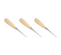 Multipurpose Leather Hole Punching Tool Steel Awl and Ergonomic Wooden Grip Sewing Awl Hand Quilting Needle Leather