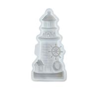 Multipurpose Lighthouse Shape Silicone Molds for Making Concrete Gypsum Sculpture Holiday Decoration Resin Art Concrete Guidepost Deck Cast