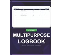 Multipurpose Logbook | 5 Column Log Book for Work, Home & Business: Blank 5-Column Notebook for Tracking Inventory, Mileage, Finances, Expenses, ... Pages | 8.5 x 11 in | Customizable Headers