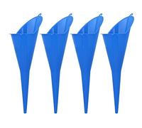 Multipurpose Long Necked Plastic Funnel Car Refuelling Spout 370mm Long 4pc