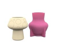 Multipurpose Mushroom Vase Silicone Mold Versatile Resin Cast Set for Home and Decoration and Jewelry Storage Gardening Accessories