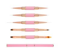 Multipurpose Nail Polish Detail Brush Set of 5 Professional Nail Art Liner for Complex Painting and Gel Applications