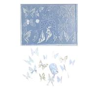 Multipurpose Nails Art Template Tool Butterfly Silicone Nails Art Shape Embossing Carving Templates for Enthusiasts Open Deep Nail Jewellery Mould