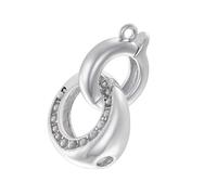 Multipurpose Necklace Shortener Clasp with Sturdy Cubic Zirconia Small Pearls Enhancer for Jewelry Making Supplies Fashion Jewelry Findings