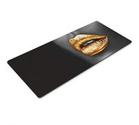 Multipurpose Non Slip Indoor Mat for Bathroom Kitchen Home Office Floor Mats | Sit Up Mat | Camping Matt | Meditation Mat | Pet Mat | Mouse Mat Large | Gold Lips Make Up Black Abstract