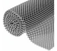 Multipurpose Non-Slip Mat, Grid Pattern PVC, 200x50x0.3cm, Dark Grey | Non-adhesive Grip Liner Shelf Liner Anti-slip Mat Drawer Liner Bathroom Kitchen Waterproof Floor Mat for Home&Office,Caravans
