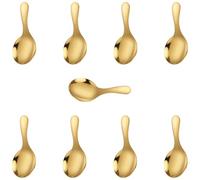 Multipurpose Nonrust Steel Scoops Set 9Pcs Miniature Flat Handle Design Space Saving for Jellies Coffee Use Dishwasher Safe Ice Creams Scoops