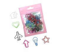 Multipurpose Paperclips Assorted Color Metal File Paper Clip Small Bookmarks Clip for File Document Postcard Picture Fun Shaped Document Clips