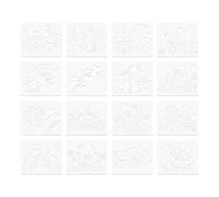 Multipurpose Pattern Stencil Template Set Safe Materials Precisions Cut for Wall Canvas Textile and Educational Activity PET Painting Template Crafting Tool