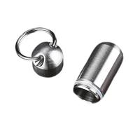 Multipurpose Pills Holder Leakproof Metal Pills Storage Box Stainless Steel Texture Suitable for Pocket or Keychain Small Metal Bolus Holder