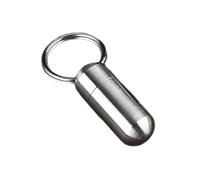 Multipurpose Pills Holder Leakproof Metal Pills Storage Box Stainless Steel Texture Suitable for Pocket or Keychain Rustproof Bolus Bottle
