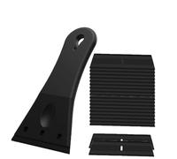 Multipurpose Plastic Oven Cleaning Tool with Spare 20 Replacement | Non-Scratch Oven & Hob Cleaner | Ideal for Stickers, Adhesive, Labels, Decals, Paint Removal & Glass Use