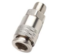 Multipurpose Pneumatic Union Fittings Adapter Steel Construction G1 / 4 External Thread Air Tool Accessory Pneumatic Coupling for Air Tool
