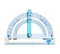 Multipurpose Protractor with Angles Measurement and Adjustable Circular Drawing Ruler for Geometry Drafting Engineering Measuring Tool for Engineering Drawing