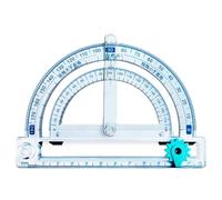 Multipurpose Protractor with Angles Measurement and Adjustable Circular Drawing Ruler for Geometry Drafting Engineering Measuring Tool for Engineering Drawing