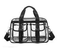 Multipurpose PVC Storage Bag for Workout Gear Swimsuits Travel Essential Clear Shoulder Bags Practical Construction Gym Equipment Bag
