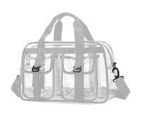 Multipurpose PVC Storage Bag for Workout Gear Swimsuits Travel Essential Clear Shoulder Bags Practical Construction Clear Concert Essential Bag