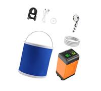 Multipurpose Rechargeable Camp Shower with Powerful Pumps & Quick Setup for Extended Wilderness Trips Lightweight Electric Outdoor Shower Fast-Charging Pumps