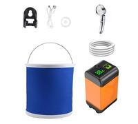 Multipurpose Rechargeable Camp Shower with Powerful Pumps & Quick Setup for Extended Wilderness Trips Waterproof Electric Shower for Camping