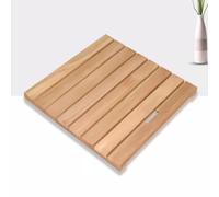 Multipurpose Rectangular Wooden Bath MatWaterproof Wooden Bath Mat,Slatted Design Bamboo Bath Mat,Handle Design Wooden Shower Mat,Floor Mat and Doormat,Heavy Duty Wood Fl