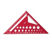Multipurpose Red Aluminum Triangular Scale Tool For Precise Marking Cutting Guidance In Carpentry And Workshop Environment Professional Carpentry Layout Gauges