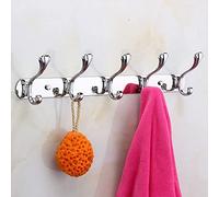 Multipurpose Rotary Wall Hook - Rustic Stainless Steel Coat Rack 2-Pack Adhesive Heavy-Duty Hooks Space-Saving Red Wall for Coats Hats and Bags