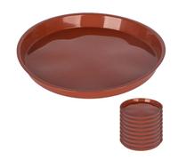 Multipurpose Round Plant Saucers 10 Pack Versatile Plastic Drip Trays for All Pot Sizes Great for Garden Greenhouse Balcony & Indoor Houseplant Care maroon ID:26cm(10.2")