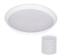 Multipurpose Round Plant Saucers 10 Pack Versatile Plastic Drip Trays for All Pot Sizes Great for Garden Greenhouse Balcony & Indoor Houseplant Care white ID:26cm(10.2")