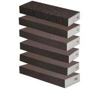 Multipurpose Sanding Sponge Block with High Density Foam and 6 Grit Levels for Wet Dry Use on Wood, Metal, Paint, Plastic and Drywall Surfaces (Grit 80)