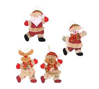 Multipurpose Seasonal Christmas Tree Charm Set Santa Reindeers Snowmans Hangings For Home Decoration Daily Use Christmas Decorations