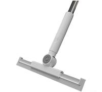 Multipurpose Silicone Broom and Squeegee for Combo Rust Proof Stainless Steel Handle Floor Scraper for Wet Dry Cleaning, Hair-Free Water Wiper for Bathroom Kitchen Tiles(3)