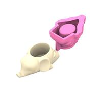 Multipurpose Silicone Concrete Flower Pots Moulds Animal Shape Casting Mold for Resin Art and Office Decorations Creative Gardening Supplies