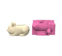 Multipurpose Silicone Concrete Flower Pots Moulds Animal Shape Casting Mold for Resin Art and Office Decorations Creative Gardening Supplies