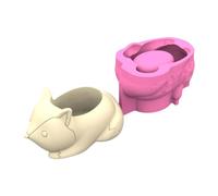 Multipurpose Silicone Concrete Flower Pots Moulds Animal Shape Casting Mold for Resin Art and Office Decorations Creative Gardening Supplies