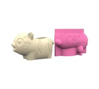 Multipurpose Silicone Concrete Flower Pots Moulds Animal Shape Casting Mold for Resin Art and Office Decorations Creative Gardening Supplies