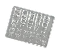 Multipurpose Silicone Craft Flexible Tool for Nails Art Decorations and Accessories Embossed Silicone Nails