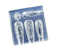Multipurpose Silicone Craft Flexible Tool for Nails Art Decorations and Accessories Nails Art Embossed Template