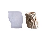 Multipurpose Silicone Girl Mold Silicone Texture for Resin Cement Creations Decorative Planter and Craft Containers