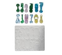 Multipurpose Silicone Trolley Tokens Castes Easy Release Resin Keychain Making Set Portable for Handmade Craft Keychain Tokens