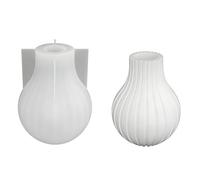 Multipurpose Silicone Vase Molds Striped Silicone Candlestick for Making Vase Concrete Figure Decoration Resin Art Line Jar Elastomer Cast