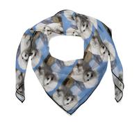Multipurpose Silk Scarf, Bichon Frise Dog Print Portable Silk Scarf Decorative Scarf for Stylish Head, Neck, Or Bag Accessory, Silk Scarves, One Size