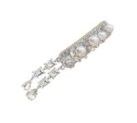 Multipurpose Silver Flower Tassels Hairpiece For Women Who Appreciate A Blend Of Modern And Traditional Elegant Rhinestones Headpiece