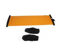 Multipurpose Slide Board with Non Slip Mat and Shoe Covers for Balance Exercise Training, Ski and Skating Workouts, Durably and PP Construction, 180x50CM Size (Orange)