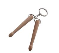 Multipurpose Small Drum Stick Keychain Sturdy Wood Decoration Accessories Gift for Music Lovers, フリーサイズ