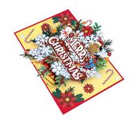 Multipurpose Snowflake Popup Greeting Card with Envelope Paper Holiday for Birthdays and Celebration Popup Christmas