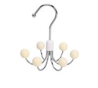 Multipurpose Space Saving Hangers, Scarf Hanger, Closet Hooks, Handbag Organizer, 360°Swivel Closet Hangers, Storage For Ties And Hats(White)