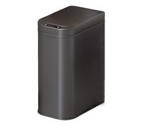 Multipurpose Stainless Steel Automatic Trash Can, Soft Close Touchless Garbage with Inner Liner, Modern Narrow Metal Bin for Bathroom, Kitchen, Living Room for Office(Gun Gray,S)