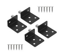 Multipurpose Stainless Steel/Iron Rotating Corner Brackets 4 Pack for Secure Fastening in Furniture and Building Outdoor Structure Fasteners