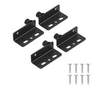 Multipurpose Stainless Steel/Iron Rotating Corner Brackets 4 Pack for Secure Fastening in Furniture and Building Outdoor Structure Fasteners